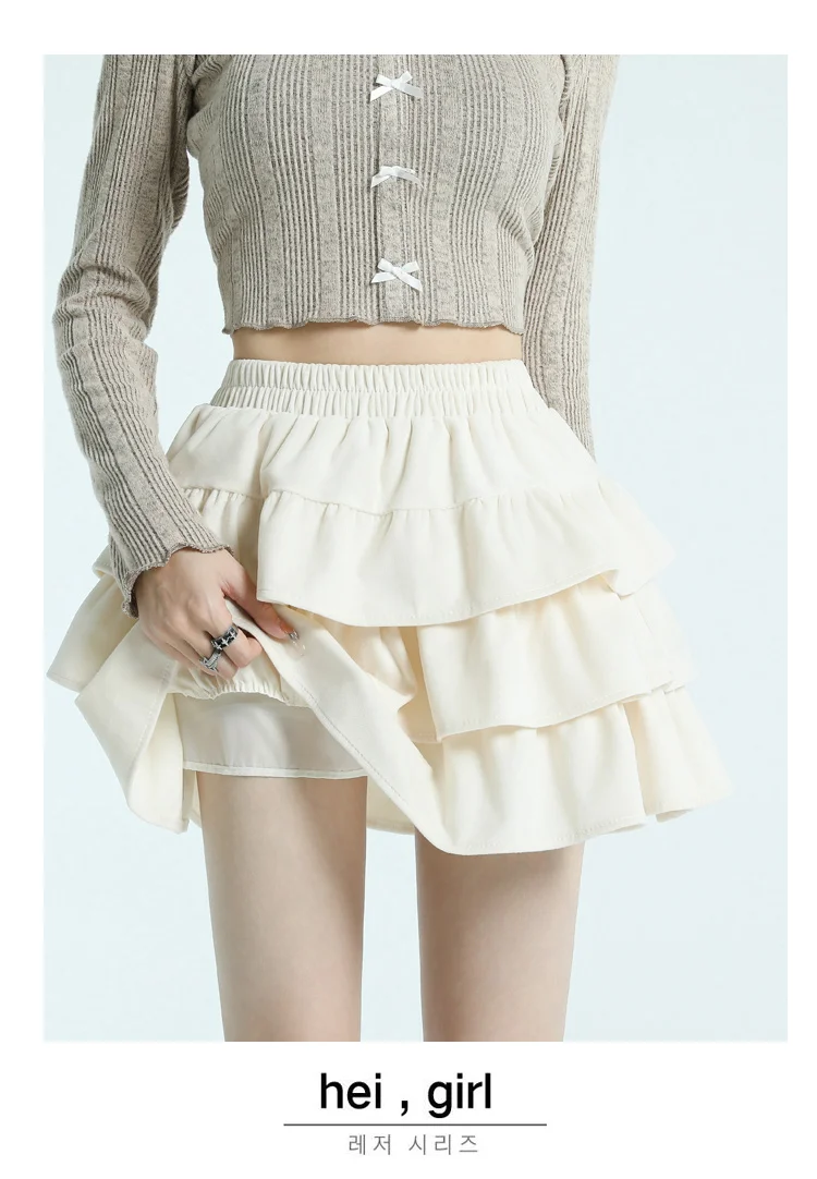 Sweet Woman Clothing Cake Skirts Ruffles Casual Simple Short White Chiffon Skirt Black Kerean Summer Ballet Style Skirt S253
Sweet Woman Clothing Cake Skirts Ruffles Casual Simple Short White Chiffon Skirt Black Kerean Summer Ballet Style Skirt S253