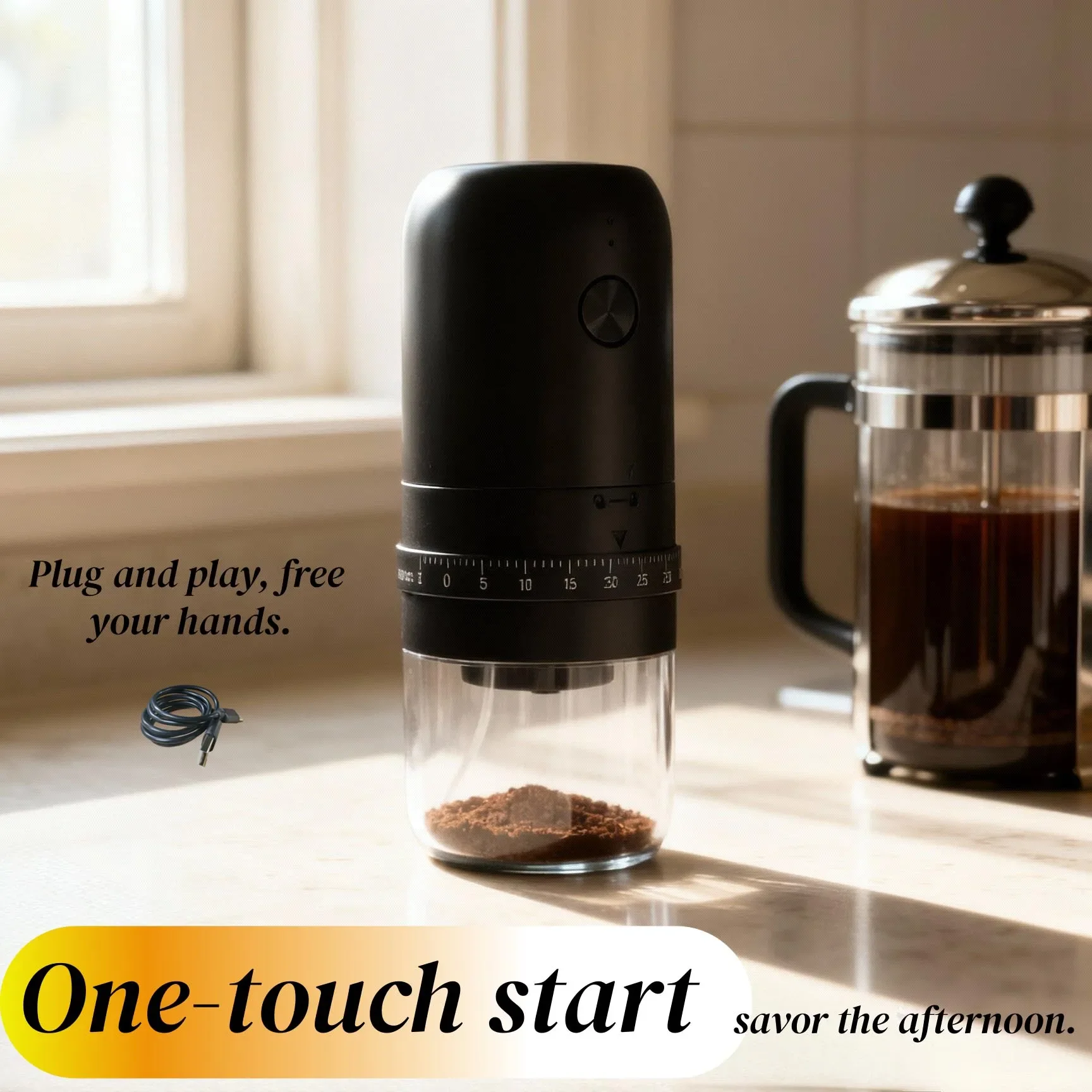 TXF【Reliable】Coffee Grinders for Home Use Portable Burr Coffee Bean Grinder Electric with Cleaning Brush10 Cups Per Charge,Grind
TXF【Reliable】Coffee Grinders for Home Use Portable Burr Coffee Bean Grinder Electric with Cleaning Brush10 Cups Per Charge,Grind