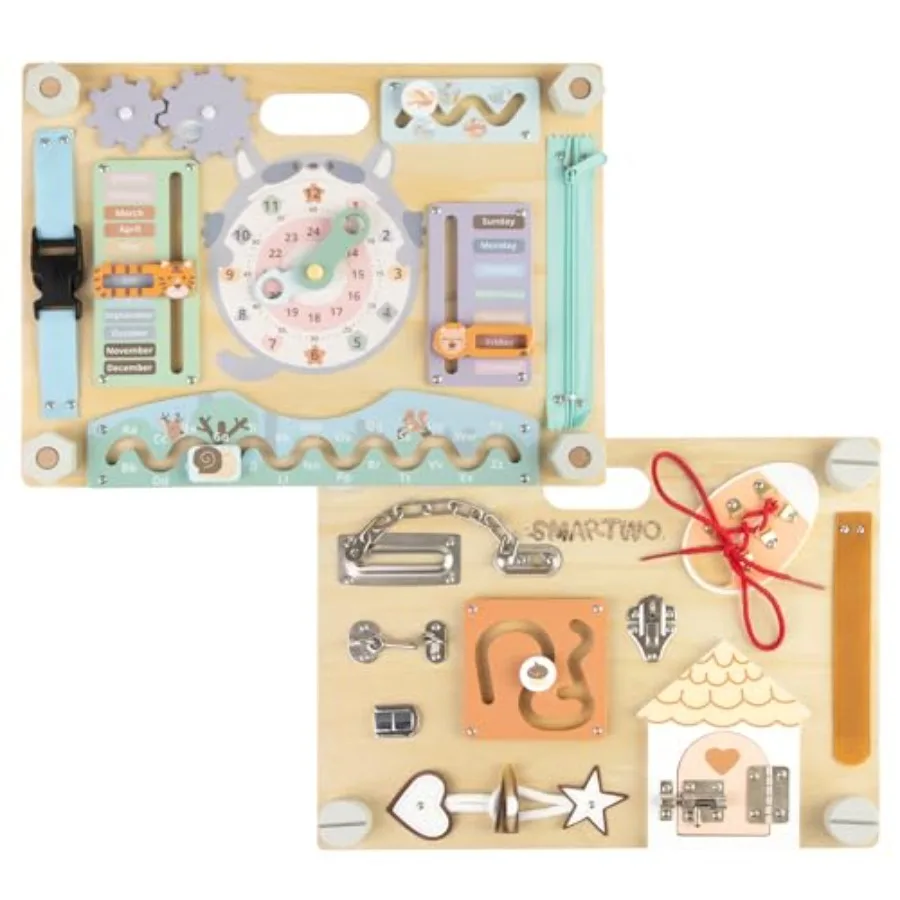 Double-Sided Wooden Busy Board for Toddlers Sensory Activity Board Montessori Travel Toy for Educational Toy for Autism Ideal C
Double-Sided Wooden Busy Board for Toddlers Sensory Activity Board Montessori Travel Toy for Educational Toy for Autism Ideal C