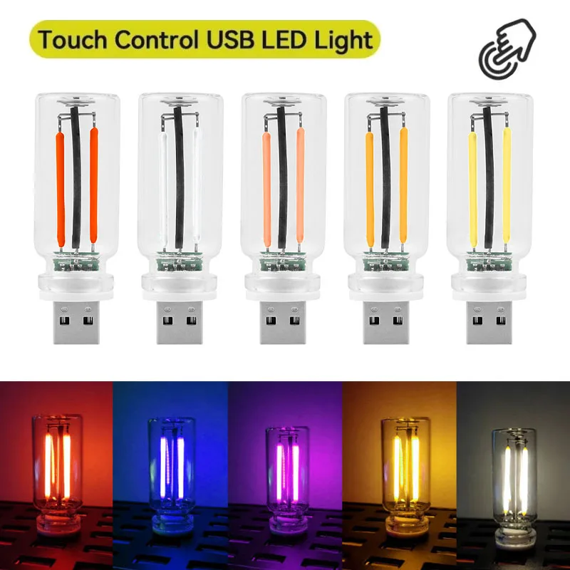 Touch Dimming USB LED Filament Glass Bulb 5V Retro Edison Bulb Night Light Car Decoration Incandescent Eye Protection Lighting
Touch Dimming USB LED Filament Glass Bulb 5V Retro Edison Bulb Night Light Car Decoration Incandescent Eye Protection Lighting