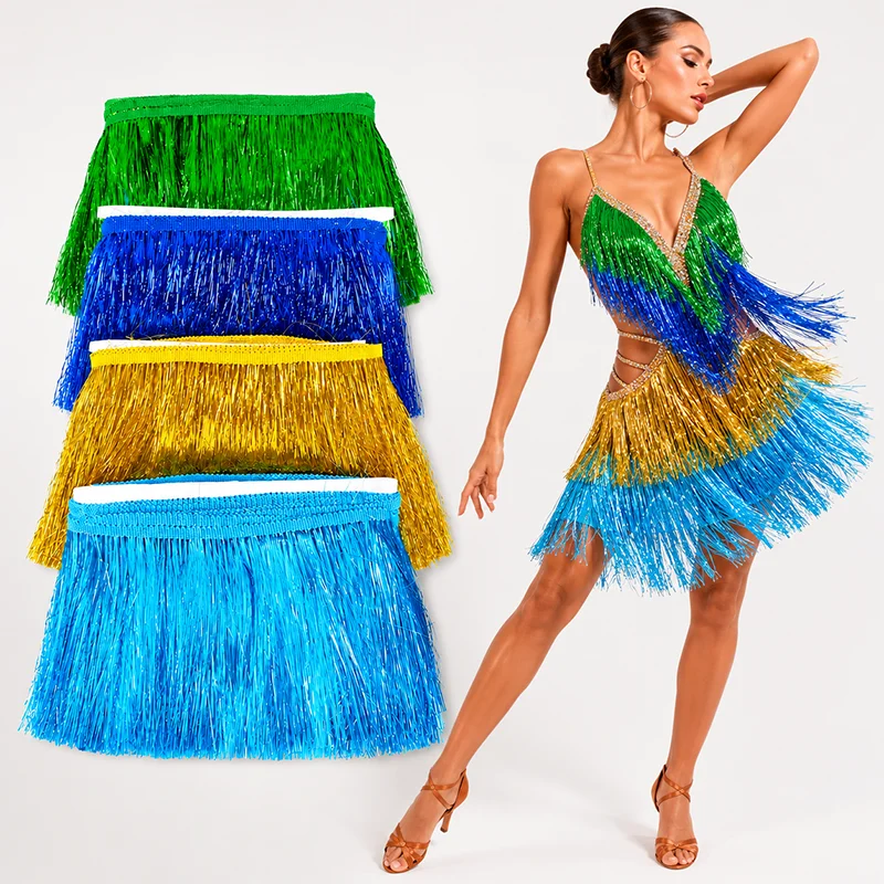 5/10/20M 15cm Shiny Tassel Fringe Trim Polyester Tinsel Lace Ribbon for Latin Dress Stage Costume Curtain DIY Sewing Decor Trims
5/10/20M 15cm Shiny Tassel Fringe Trim Polyester Tinsel Lace Ribbon for Latin Dress Stage Costume Curtain DIY Sewing Decor Trims