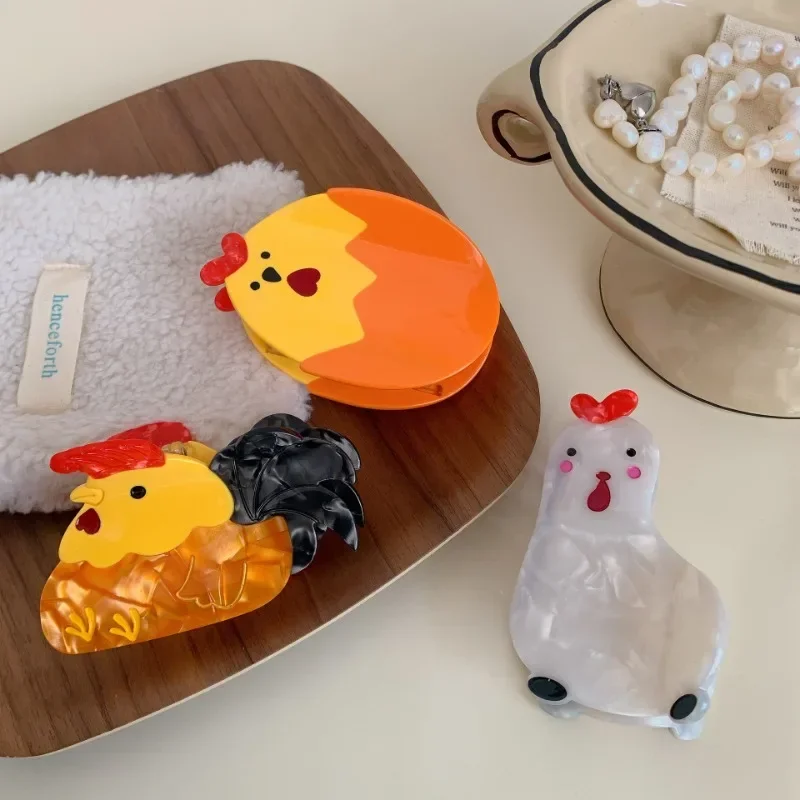 YHJ Cartoon Chicken Hair Claw Acetate Cute Funny Farm Animal Rooster Chick Crab Hair Clips for Woman Hairpin Hair Accessories
YHJ Cartoon Chicken Hair Claw Acetate Cute Funny Farm Animal Rooster Chick Crab Hair Clips for Woman Hairpin Hair Accessories