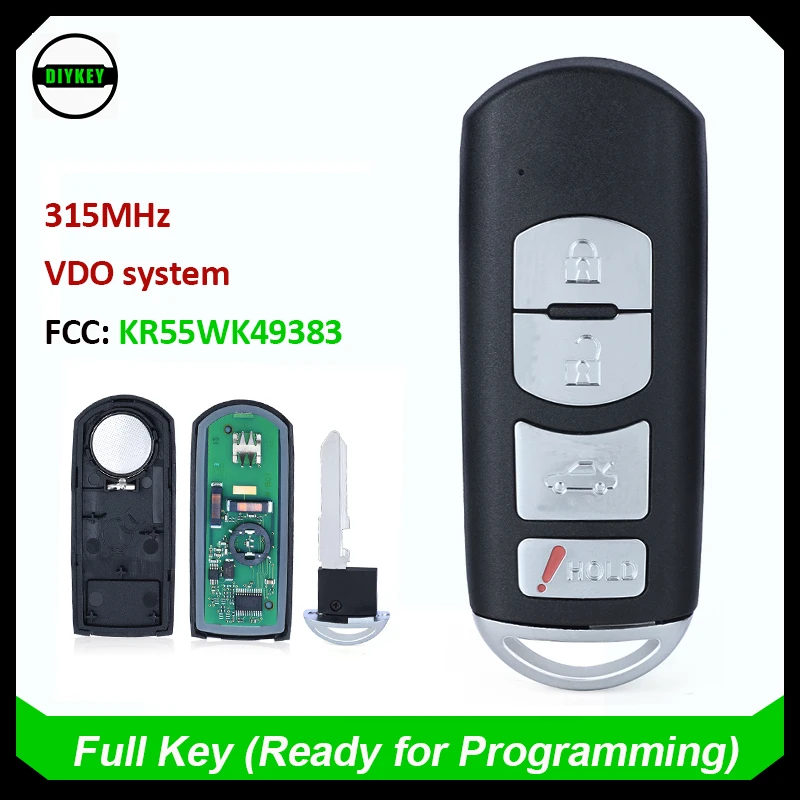 DIYKEY для Mazda 6 2009 2010 2011 2012 2013 FCC ID: KR55WK49383 4 кнопки умный дистанционный автомобильный брелок системы VDO 315 МГц 5WK49383A
DIYKEY для Mazda 6 2009 2010 2011 2012 2013 FCC ID: KR55WK49383 4 кнопки умный дистанционный автомобильный брелок системы VDO 315 МГц 5WK49383A