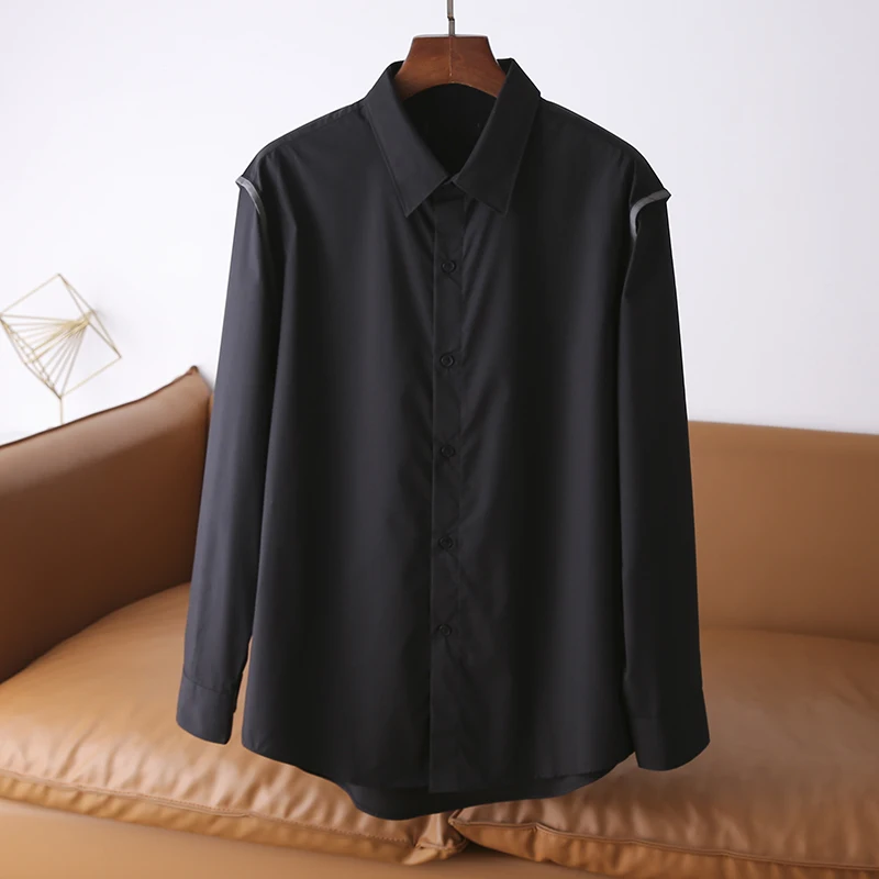 Classic Bla Long Sve Men's irt Faionable Outerwear Trendy Casual Loose Fit Four Seasons Urban Sle for Youth
Classic Bla Long Sve Men's irt Faionable Outerwear Trendy Casual Loose Fit Four Seasons Urban Sle for Youth