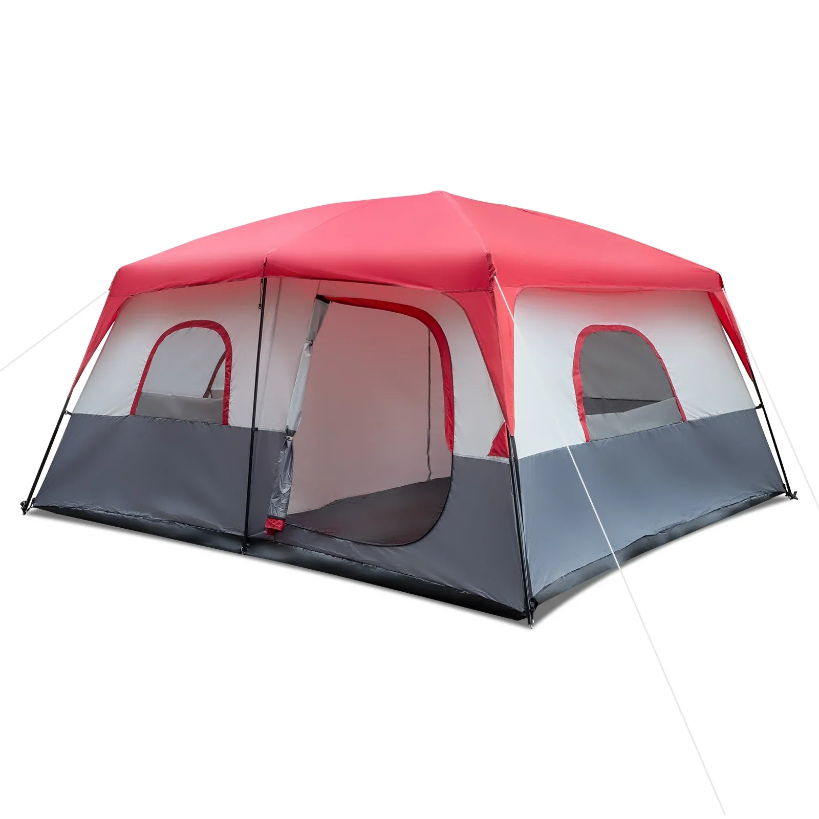 430*430*210cm Polyester Cloth Fiberglass Poles Can Accommodate 14 People Camping Tent Red And White
430*430*210cm Polyester Cloth Fiberglass Poles Can Accommodate 14 People Camping Tent Red And White