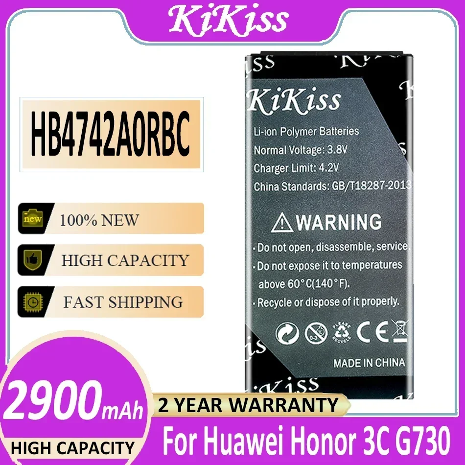 KiKiss HB4742A0RBC 2900mAh Battery For HUAWEI Honor 3C Ascend G630 G730 G740 H30-T00 H30-T10 H30-U10 Replacement
KiKiss HB4742A0RBC 2900mAh Battery For HUAWEI Honor 3C Ascend G630 G730 G740 H30-T00 H30-T10 H30-U10 Replacement