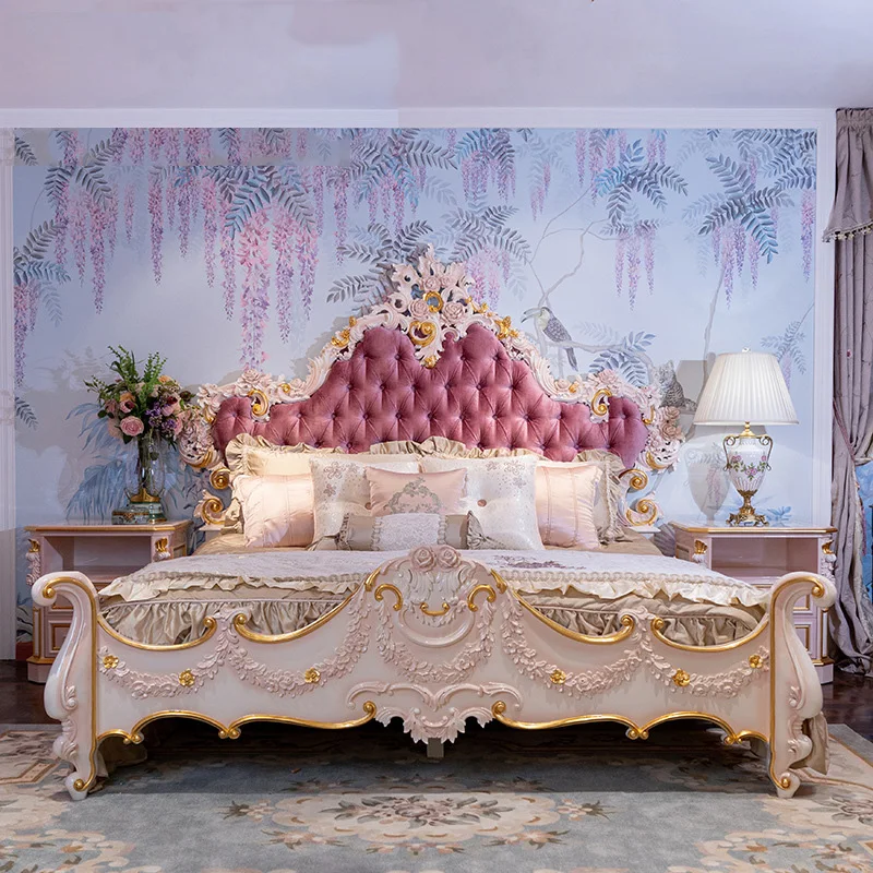 modern european solid wood bed Fashion Carved leather french bedroom set furniture king size jxj07
modern european solid wood bed Fashion Carved leather french bedroom set furniture king size jxj07