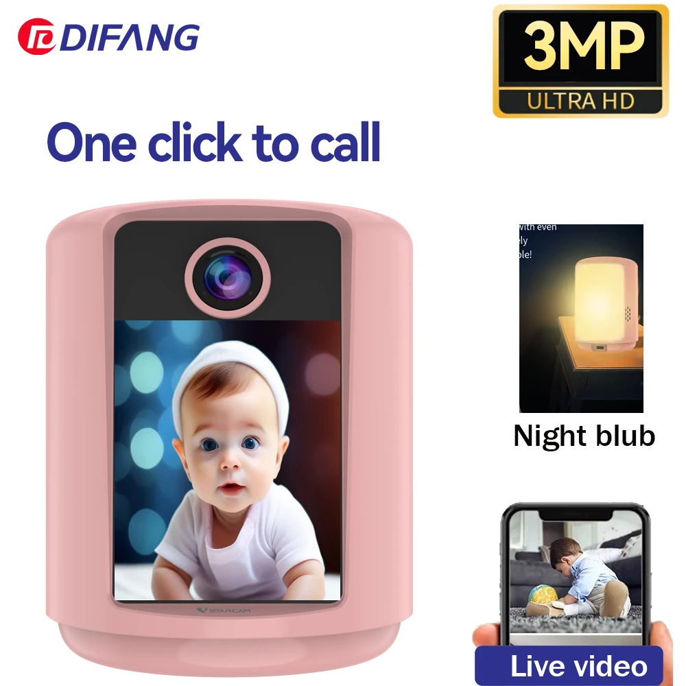 2.4 Inch LCD Screen WiFi Camera Baby Monitor 3000mAh Battery Video Call CCTV Night Bulb Video Monitor Camera Home Security
2.4 Inch LCD Screen WiFi Camera Baby Monitor 3000mAh Battery Video Call CCTV Night Bulb Video Monitor Camera Home Security