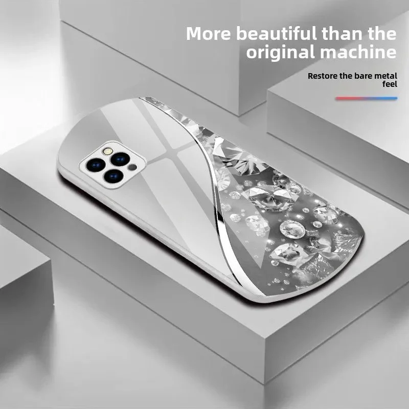 Luxurious crystal-patterned oval glass phone case, suitable for iPhone 17, 16, 15, 14, 13, 12, 11, etc.
Luxurious crystal-patterned oval glass phone case, suitable for iPhone 17, 16, 15, 14, 13, 12, 11, etc.