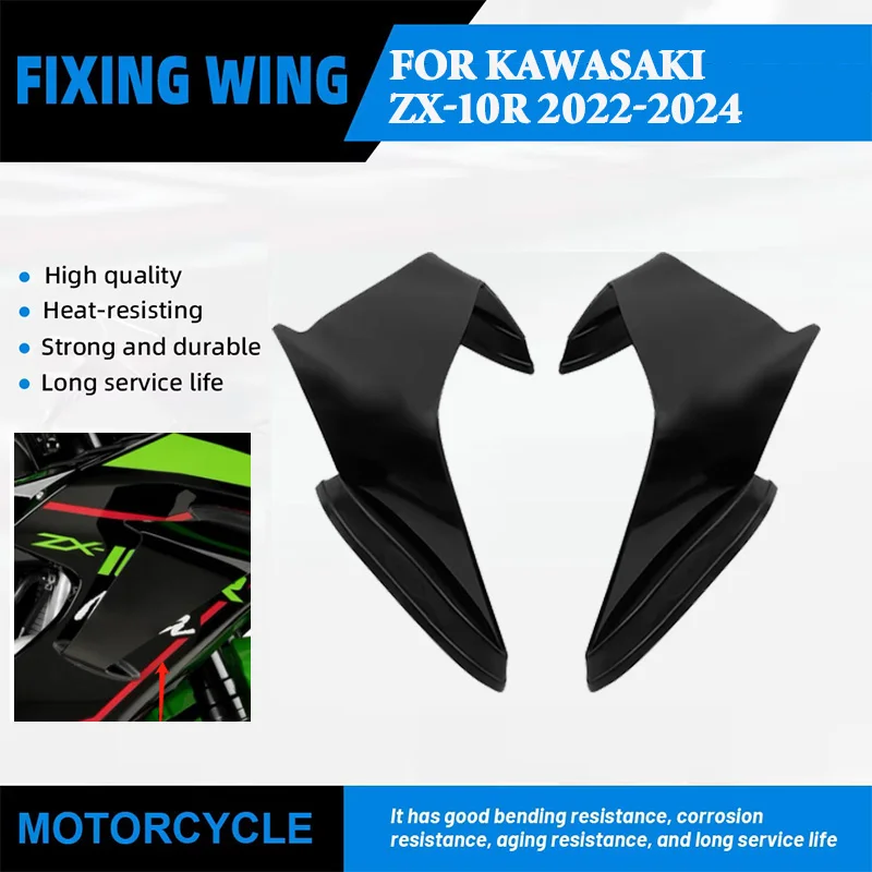 Motorcycle Fixed Wing Spoiler Fairing For Kawasaki ZX10R ZX 10R ZX-10R 2022 2023 2024 ABS Aerodynamic Wing Pneumatic Wing Kit
Motorcycle Fixed Wing Spoiler Fairing For Kawasaki ZX10R ZX 10R ZX-10R 2022 2023 2024 ABS Aerodynamic Wing Pneumatic Wing Kit