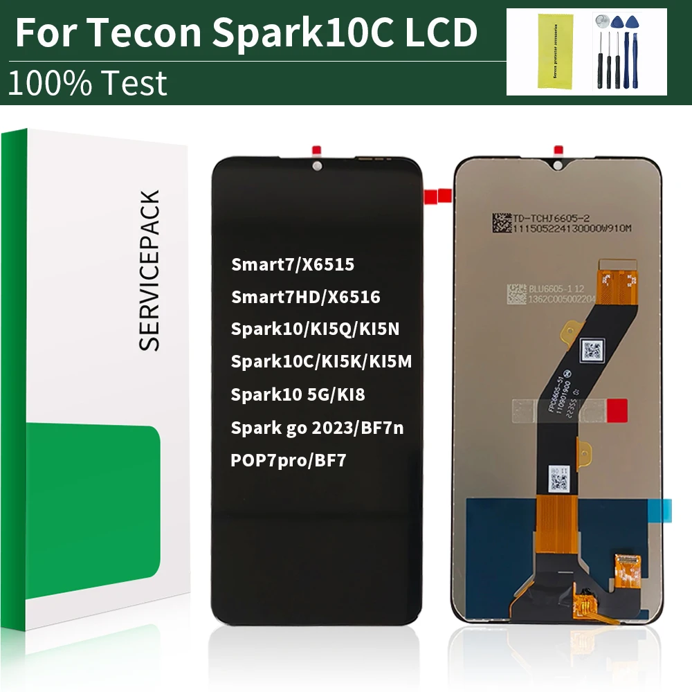Для Tecon Spark10C KI5K KI5M LCD дисплей кодирующий преобразователь сенсорного экрана в сборе для Spark10 Spark Go 2023 Pop7 Pro BF7 Замена
Для Tecon Spark10C KI5K KI5M LCD дисплей кодирующий преобразователь сенсорного экрана в сборе для Spark10 Spark Go 2023 Pop7 Pro BF7 Замена