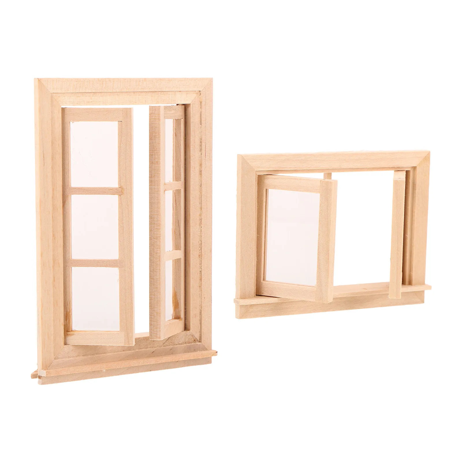 2Pcs Unfinished Wooden Dollhouse Window Frames 1:12 Scale Grid Pane Mini Casement Windows for Farmhouse Miniature Decor DIY
2Pcs Unfinished Wooden Dollhouse Window Frames 1:12 Scale Grid Pane Mini Casement Windows for Farmhouse Miniature Decor DIY