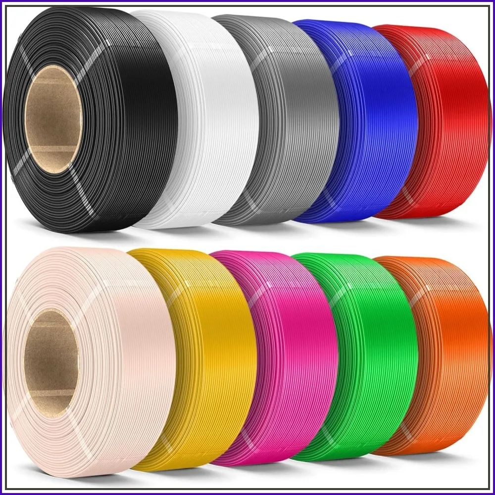 10KG PLA+ Filament Refill 1.75mm, No-Spool 3D Printer Filament for Reusable Spools, 10 Colors 1KG/Roll
10KG PLA+ Filament Refill 1.75mm, No-Spool 3D Printer Filament for Reusable Spools, 10 Colors 1KG/Roll
