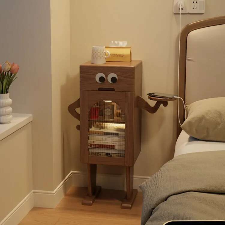 Robot bedside table with light solid wood sofa side table side cabinet living room TV storage cabinet creative bedside table
Robot bedside table with light solid wood sofa side table side cabinet living room TV storage cabinet creative bedside table