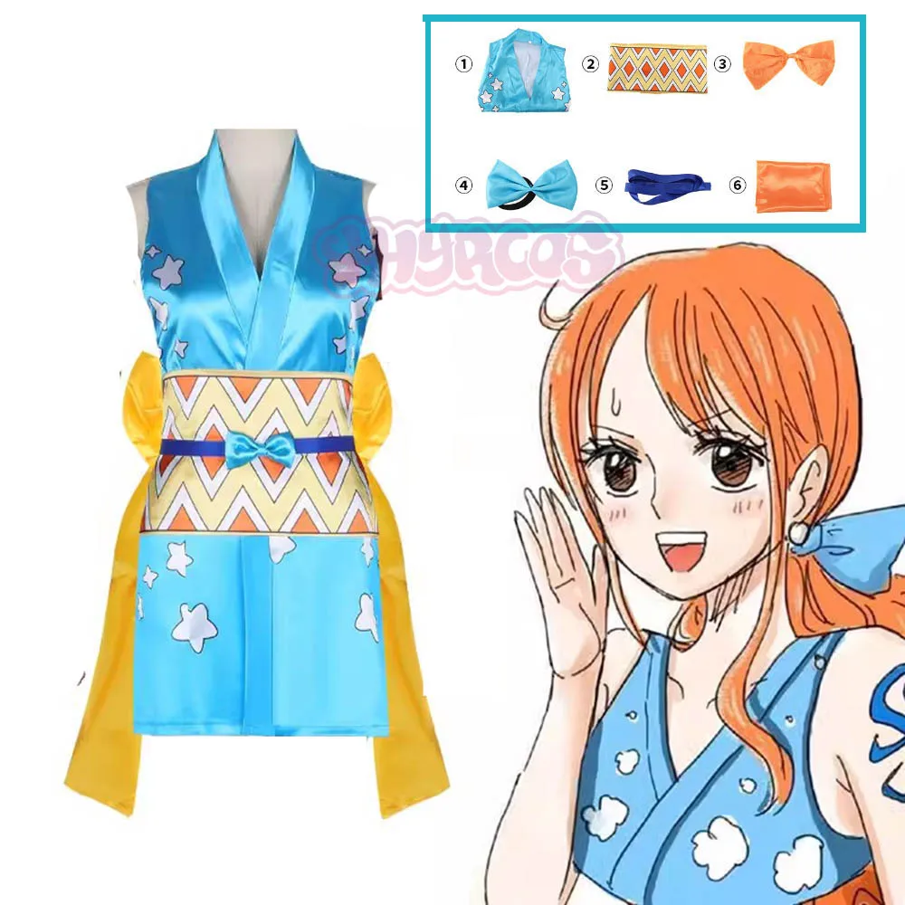 Anime Wano Country Nami Cosplay Costume Wanokuni Nami Sexy Kimono Dress Halloween Costume Wig For Women Men 6PCS Accessories
Anime Wano Country Nami Cosplay Costume Wanokuni Nami Sexy Kimono Dress Halloween Costume Wig For Women Men 6PCS Accessories