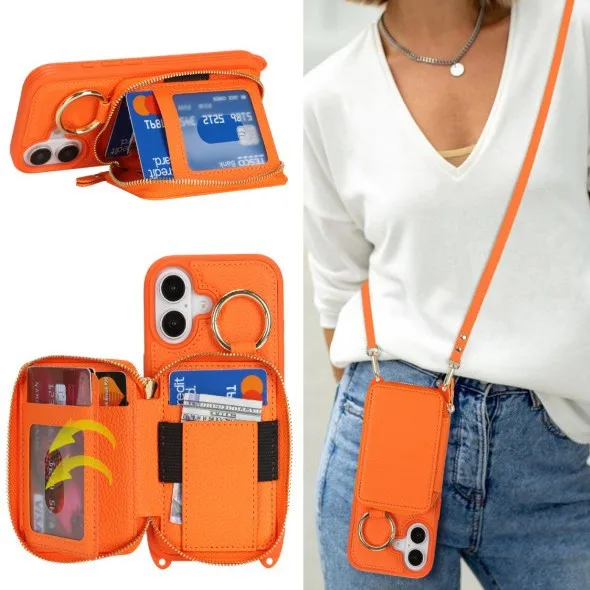 Applicable for iPhone 17 phone case.17 lychee-pattern multi-functional zipper bag finger ring anti-drop artificial leather cover
Applicable for iPhone 17 phone case.17 lychee-pattern multi-functional zipper bag finger ring anti-drop artificial leather cover