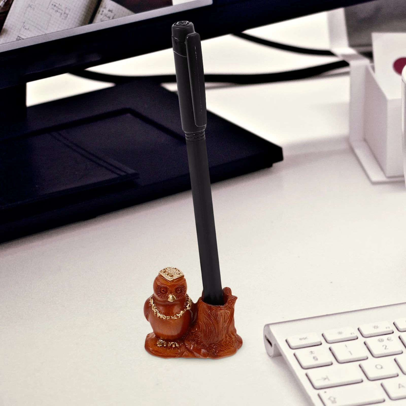 Owl Shaped Pen Holder Wood Tone Small Size Desk Organizer Living Room Office Study Pencil Cup Classroom Storage Art Teacher
Owl Shaped Pen Holder Wood Tone Small Size Desk Organizer Living Room Office Study Pencil Cup Classroom Storage Art Teacher