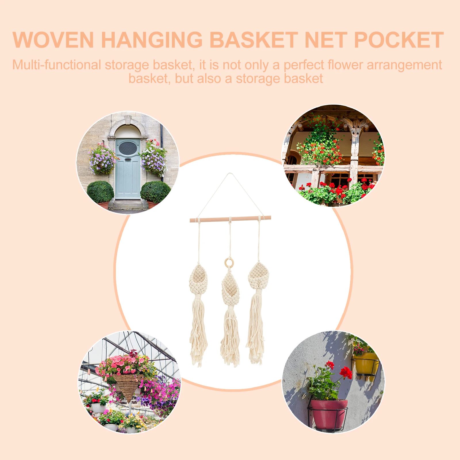Tillandsia Hanging Holder Durable Cotton Rope Basket Design Air Plant Net Bag Home Office Decoration Tillandsia Hanging Holder
Tillandsia Hanging Holder Durable Cotton Rope Basket Design Air Plant Net Bag Home Office Decoration Tillandsia Hanging Holder