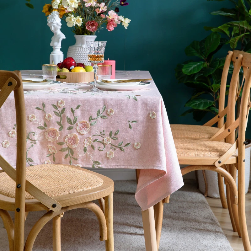 Embroidered Tablecloth Simple Classical Court Style Cotton and Linen Teatable Pink Decorative Cloth Home Exquisite Tablecloth
Embroidered Tablecloth Simple Classical Court Style Cotton and Linen Teatable Pink Decorative Cloth Home Exquisite Tablecloth