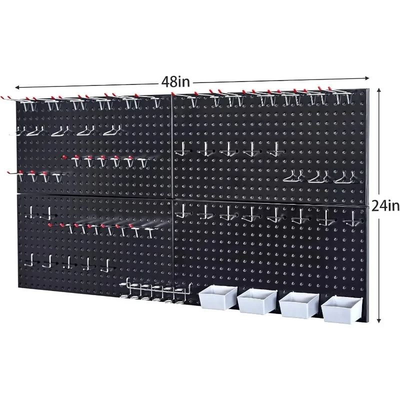 Great Discounts.48x24 inch Black Metal Garage Storage Bins Pegboard Kit for Wall Organization with Hooks,
Great Discounts.48x24 inch Black Metal Garage Storage Bins Pegboard Kit for Wall Organization with Hooks,