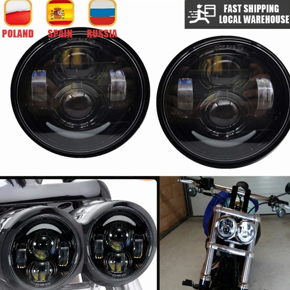 Светодиодный светильник Farol h4 с диагональю 4,65 для мотоцикла Harley fxdf, для Harley Dyna Fat Bob 4,5", Farol Duplo de LED com Drl
Светодиодный светильник Farol h4 с диагональю 4,65 для мотоцикла Harley fxdf, для Harley Dyna Fat Bob 4,5", Farol Duplo de LED com Drl