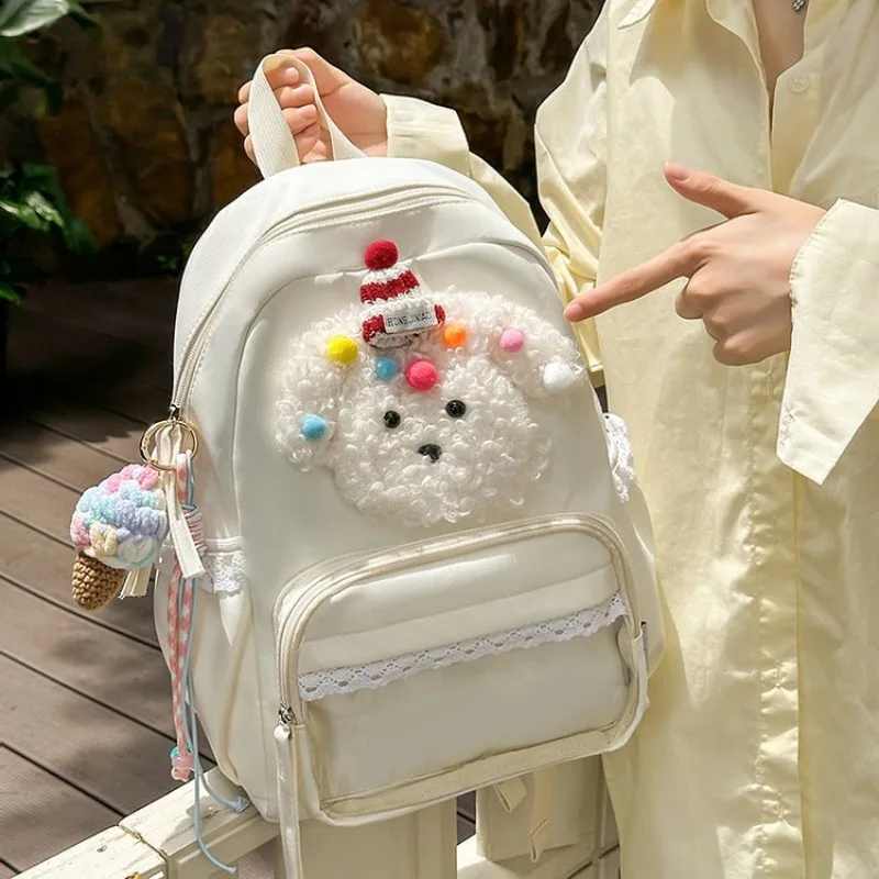 Richme Cartoon Dog Backpacks Women 2025 Dopamine 2 Size JK Students DIY Anime Badge Lace Mochilas Para Mujer Commute Bag Female
Richme Cartoon Dog Backpacks Women 2025 Dopamine 2 Size JK Students DIY Anime Badge Lace Mochilas Para Mujer Commute Bag Female