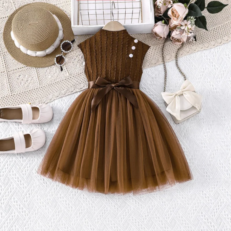 Children's Sleeveless Mesh Dress Girls Organza Puff Skirt with Belt Birthday Party Dress3-8Years Old
Children's Sleeveless Mesh Dress Girls Organza Puff Skirt with Belt Birthday Party Dress3-8Years Old