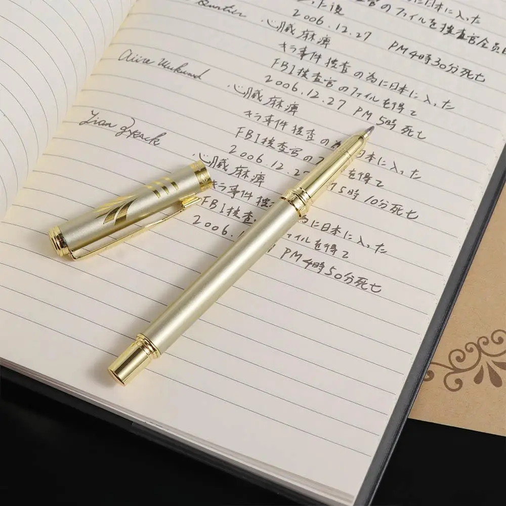 Stationery Golden Rollerball Ballpoint Pen Luxury Golden Metal Business Signing Pen High Quality Metal Ballpoint Pen Students
Stationery Golden Rollerball Ballpoint Pen Luxury Golden Metal Business Signing Pen High Quality Metal Ballpoint Pen Students