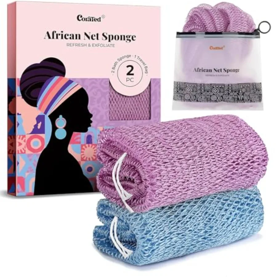 African Net Sponge with Knots Authentic Shower Loofah Exfoliating Bath Sponge Body Scrubber for Women Daily Use Body Care Trave
African Net Sponge with Knots Authentic Shower Loofah Exfoliating Bath Sponge Body Scrubber for Women Daily Use Body Care Trave