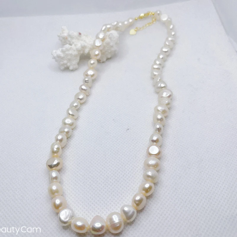 Natural freshwater baroque double-sided pearl necklace, fashionable and versatile
Natural freshwater baroque double-sided pearl necklace, fashionable and versatile