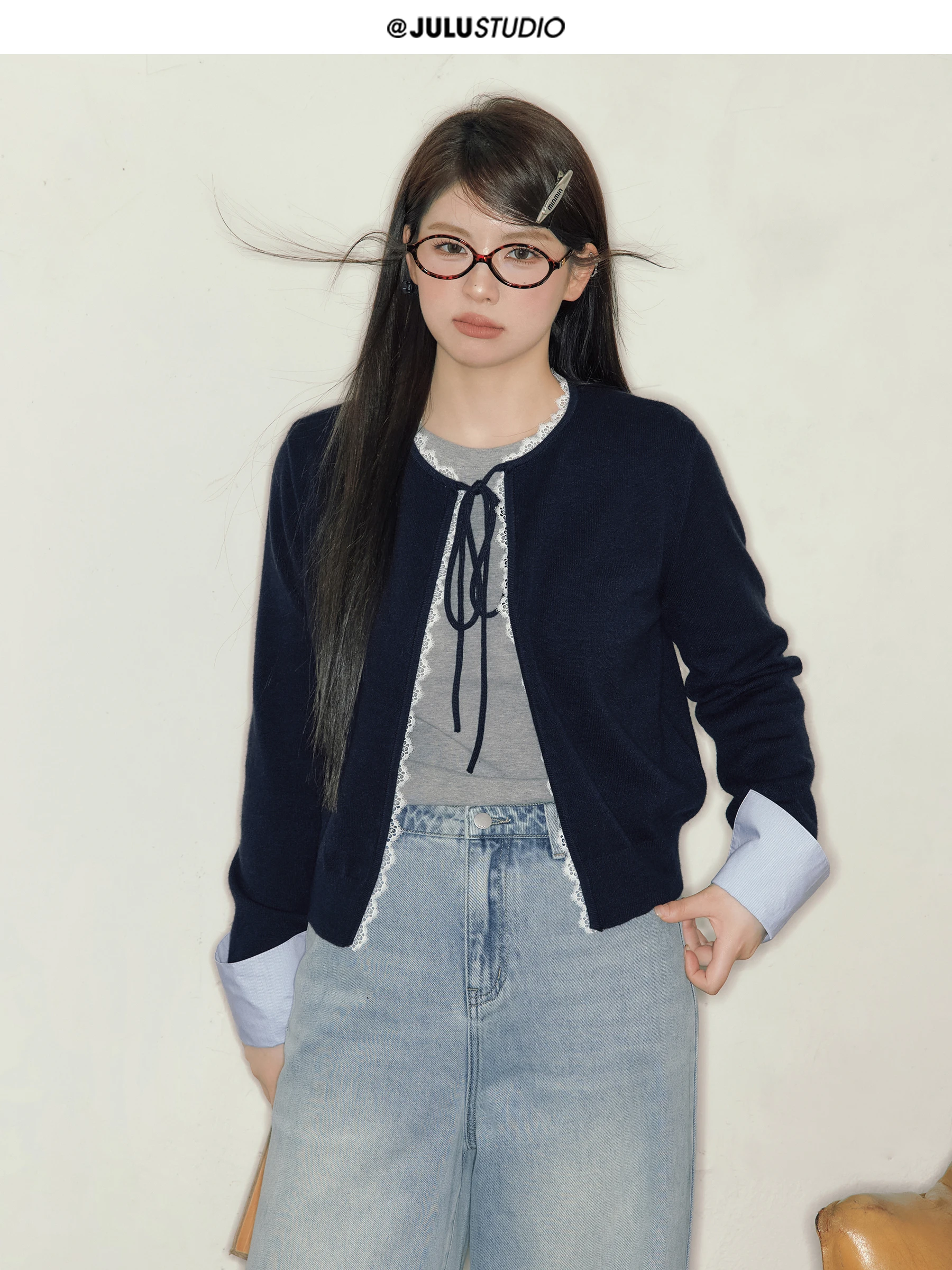 Berlin Corner Large Size Open Cardigan Jaet Color Blo Splicing Micro Plumpmm School Sle Girl Feeling Outerwear Coat
Berlin Corner Large Size Open Cardigan Jaet Color Blo Splicing Micro Plumpmm School Sle Girl Feeling Outerwear Coat