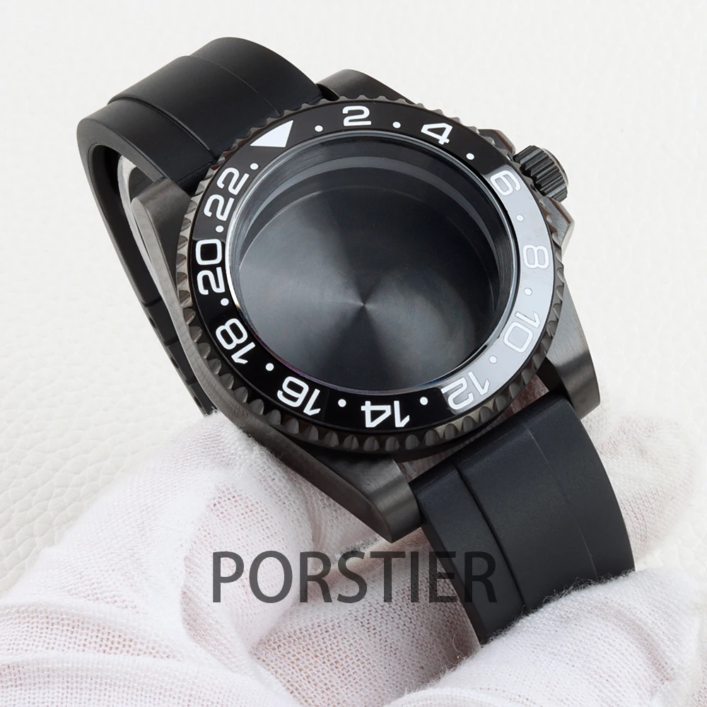 Black NH35 Case 40mm Sapphire Glass Rubber Watch Bracelet for Yacht-Master SUB GMT NH34 NH35 NH36 NH38 Movement 28.5mm Dial
Black NH35 Case 40mm Sapphire Glass Rubber Watch Bracelet for Yacht-Master SUB GMT NH34 NH35 NH36 NH38 Movement 28.5mm Dial