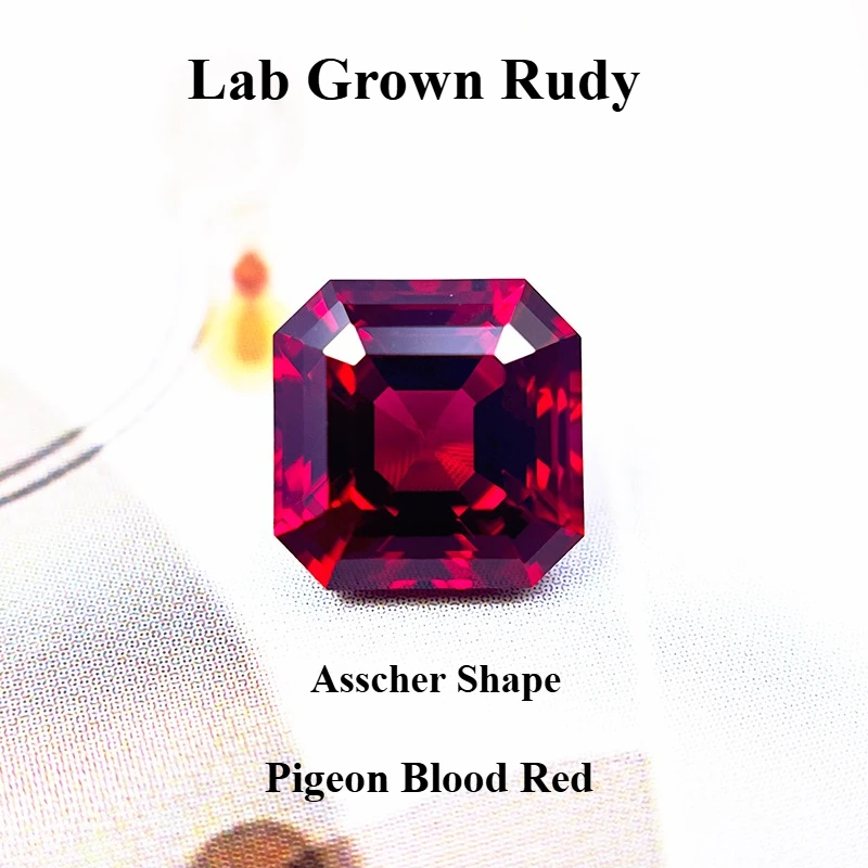 Lab Grown Rudy Asscher Shape VVS1 Pigeon Blood Red Charms for Jewelry Making DIY Ring Necklace Earrings Main Materials
Lab Grown Rudy Asscher Shape VVS1 Pigeon Blood Red Charms for Jewelry Making DIY Ring Necklace Earrings Main Materials