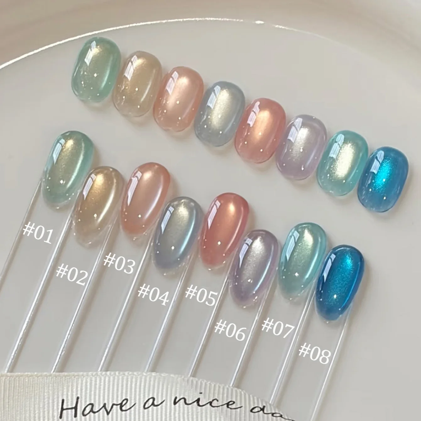 1-8pcs PSK Ice Transparent Bright Cat Eye Gel Nail Polish New Spring Summer Gentle Whitening Blue Green Glass Beads Nail Art
1-8pcs PSK Ice Transparent Bright Cat Eye Gel Nail Polish New Spring Summer Gentle Whitening Blue Green Glass Beads Nail Art