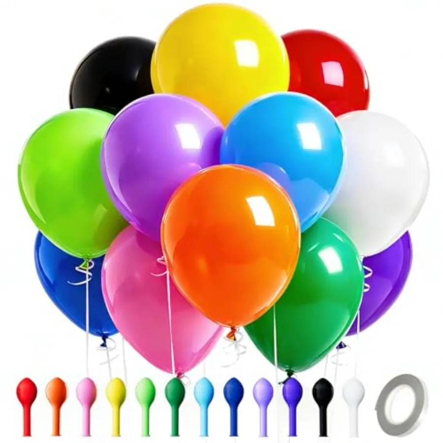 Balloons Decorations 100 Pcs Assorted Colors Balloons 12 inch Latex Round Balloon Bulk for Arches/Garlands, Perfect for Birthda
Balloons Decorations 100 Pcs Assorted Colors Balloons 12 inch Latex Round Balloon Bulk for Arches/Garlands, Perfect for Birthda