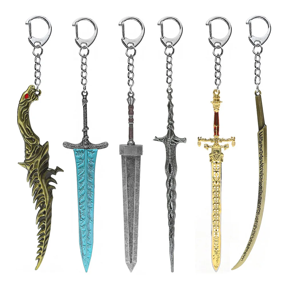 Elden Ring Weapon Model Alloy Keychain Dark Moon Sword Body Transformation Sword Liania Handheld Blade Pendant
Elden Ring Weapon Model Alloy Keychain Dark Moon Sword Body Transformation Sword Liania Handheld Blade Pendant