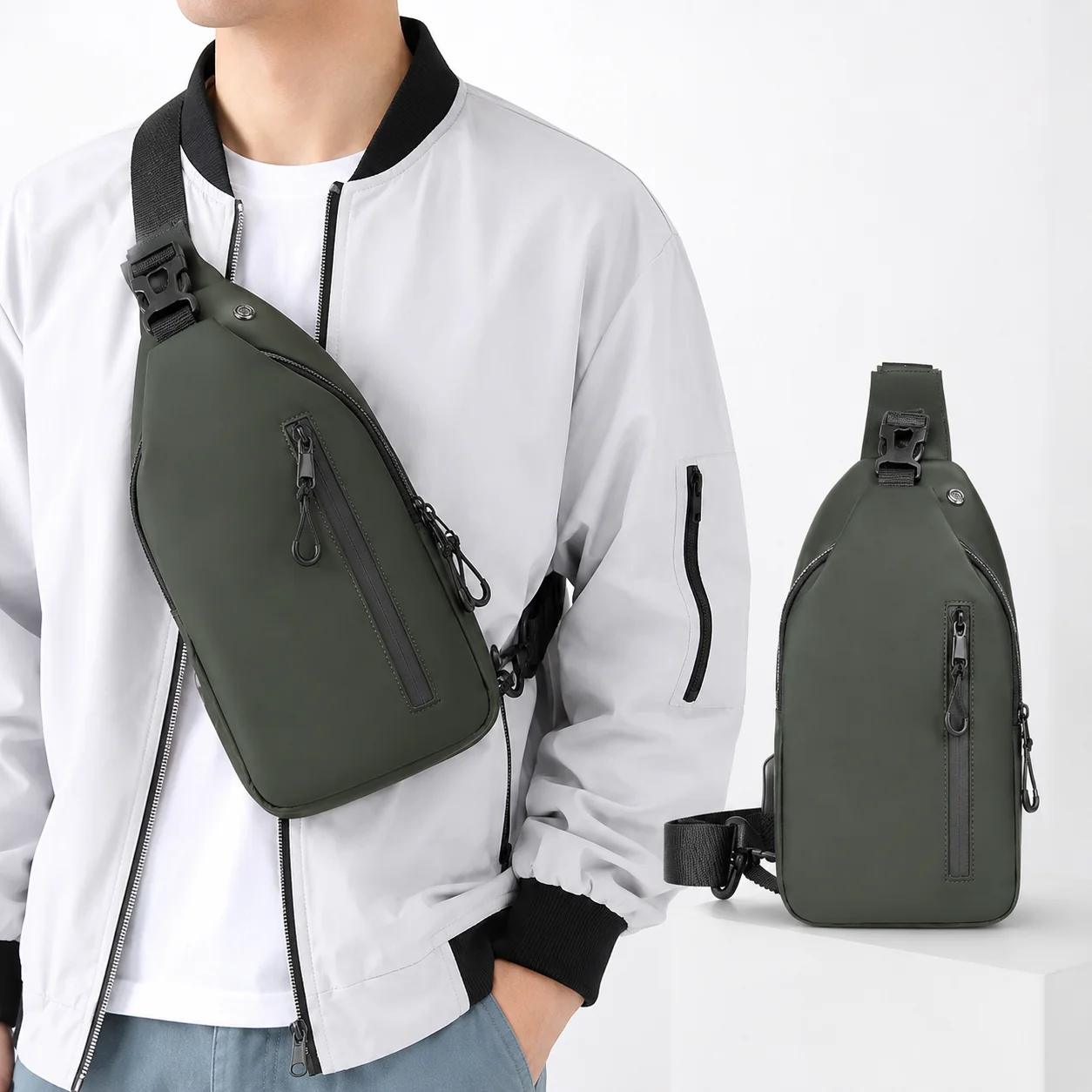 Men Chest Bag USB Charging Crossbody Sling Bag Lightweight Large Capacity Shoulder Bag for Travel Cycling Daily Commuting
Men Chest Bag USB Charging Crossbody Sling Bag Lightweight Large Capacity Shoulder Bag for Travel Cycling Daily Commuting