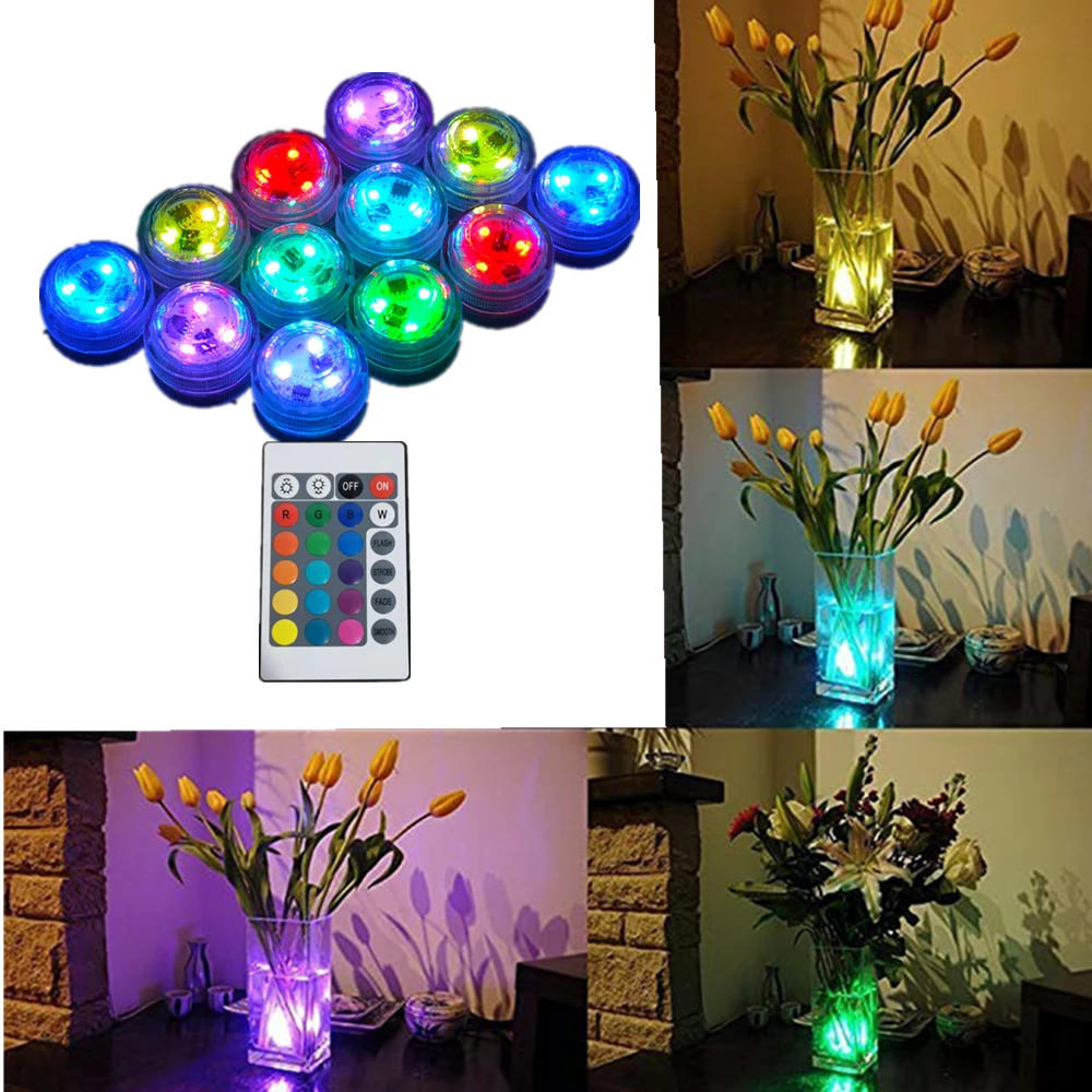 RGB Submersible Light Underwater LED Night Light Light for Outdoor Vase Fish Tank Pond Wedding Party Christmas Decor Light
RGB Submersible Light Underwater LED Night Light Light for Outdoor Vase Fish Tank Pond Wedding Party Christmas Decor Light