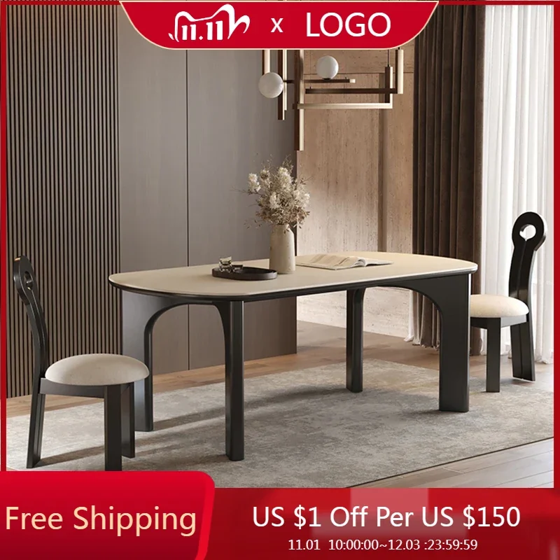 Solid Wood Luxury Dining Table Designer Nordic Vintage Modern Dining Table Black Round Conjuntos De Sala De Jantar Furniture
Solid Wood Luxury Dining Table Designer Nordic Vintage Modern Dining Table Black Round Conjuntos De Sala De Jantar Furniture
