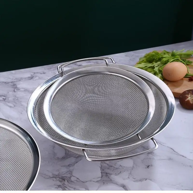 Stainless Steel Strainer Basket Fine Mesh Juice Rice Flour Sieve Large With Double Handles Food Filter Drainer
Stainless Steel Strainer Basket Fine Mesh Juice Rice Flour Sieve Large With Double Handles Food Filter Drainer