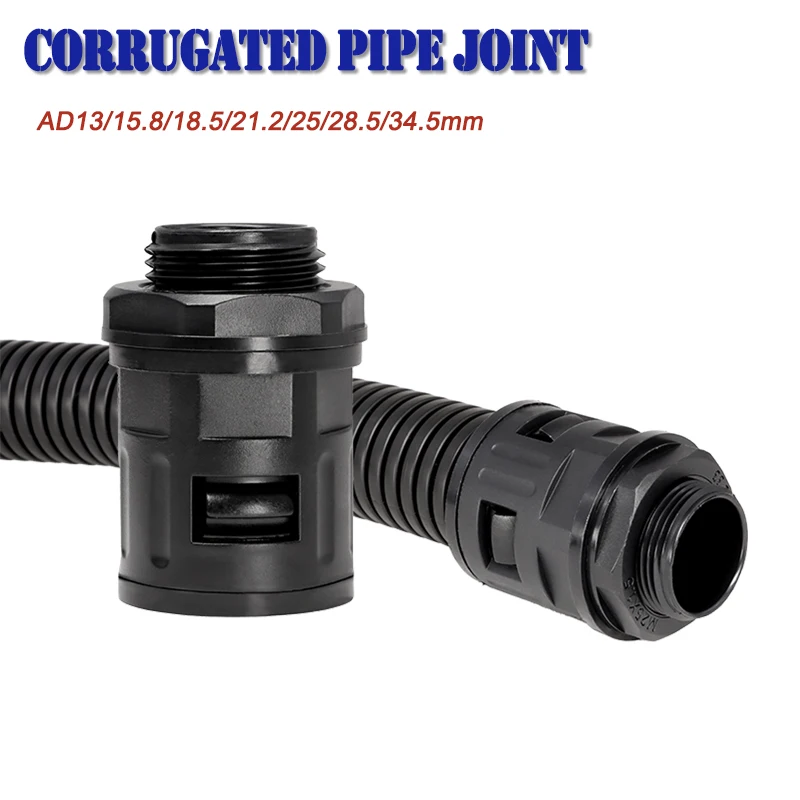 3/5/10pcs Nylon Corrugated Tube Connectors Pipe Joint AD13 15.8 18.5 21.2 25 28.5 34.5mm PP Plastic Conduit Gland End Fittings
3/5/10pcs Nylon Corrugated Tube Connectors Pipe Joint AD13 15.8 18.5 21.2 25 28.5 34.5mm PP Plastic Conduit Gland End Fittings