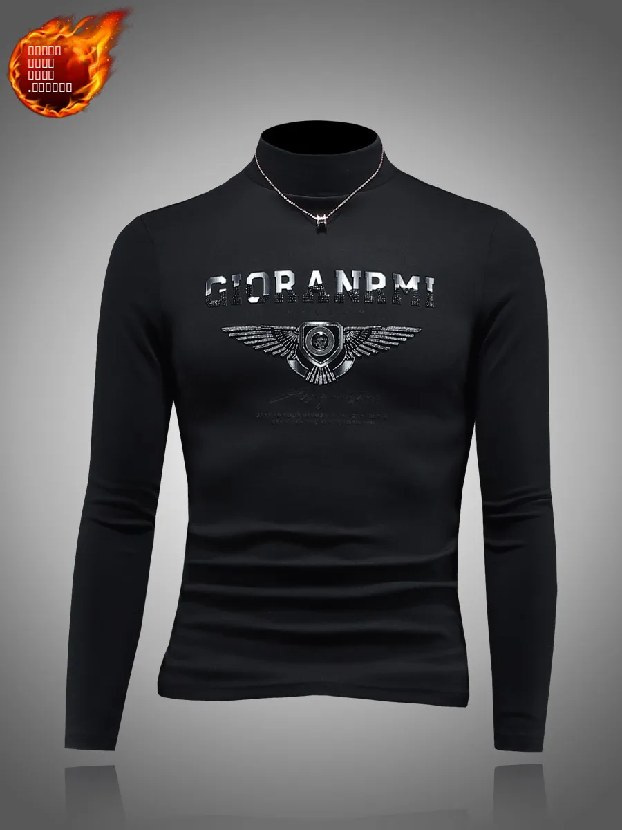 Мужская утепленная тонкая флисовая футболка с длинным рукавом и высоким воротником, облегающая, базовая, модная, в городском стиле, для осени
Мужская утепленная тонкая флисовая футболка с длинным рукавом и высоким воротником, облегающая, базовая, модная, в городском стиле, для осени