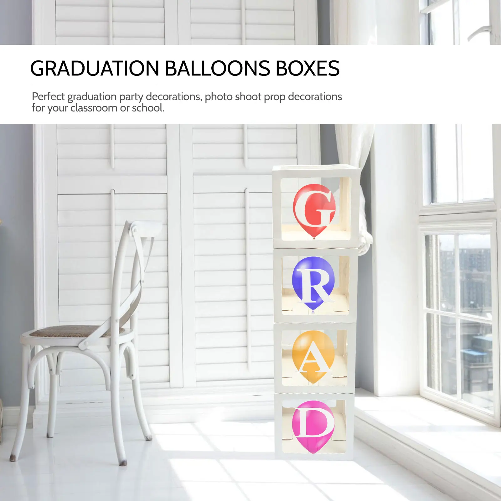 4pcs Balloon Box High Quality Paper Graduation Party Decorations Photography Props Balloons Boxes Letter Cases
4pcs Balloon Box High Quality Paper Graduation Party Decorations Photography Props Balloons Boxes Letter Cases