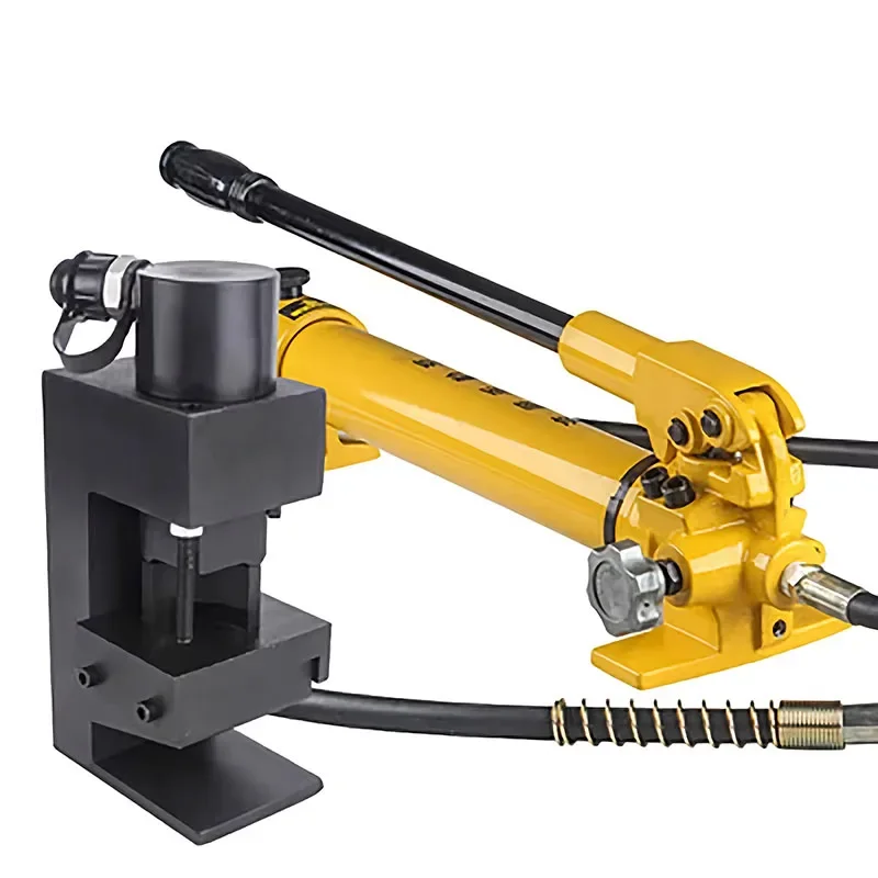 Split Angle Iron Chamfering Machine Hydraulic Angle Steel Punching Machine Cutting off corners with CP-700 hand pump
Split Angle Iron Chamfering Machine Hydraulic Angle Steel Punching Machine Cutting off corners with CP-700 hand pump