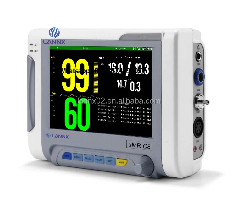LANNX UMR C8 Medical Product Multiparameter Patient Monitoring System Cardiac Patient Clinic Handheld Vital Sign
LANNX UMR C8 Medical Product Multiparameter Patient Monitoring System Cardiac Patient Clinic Handheld Vital Sign