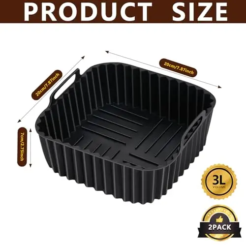 Air fryer oven baking silicone tray reusable air fryer liner mold pizza fried chicken tool
Air fryer oven baking silicone tray reusable air fryer liner mold pizza fried chicken tool