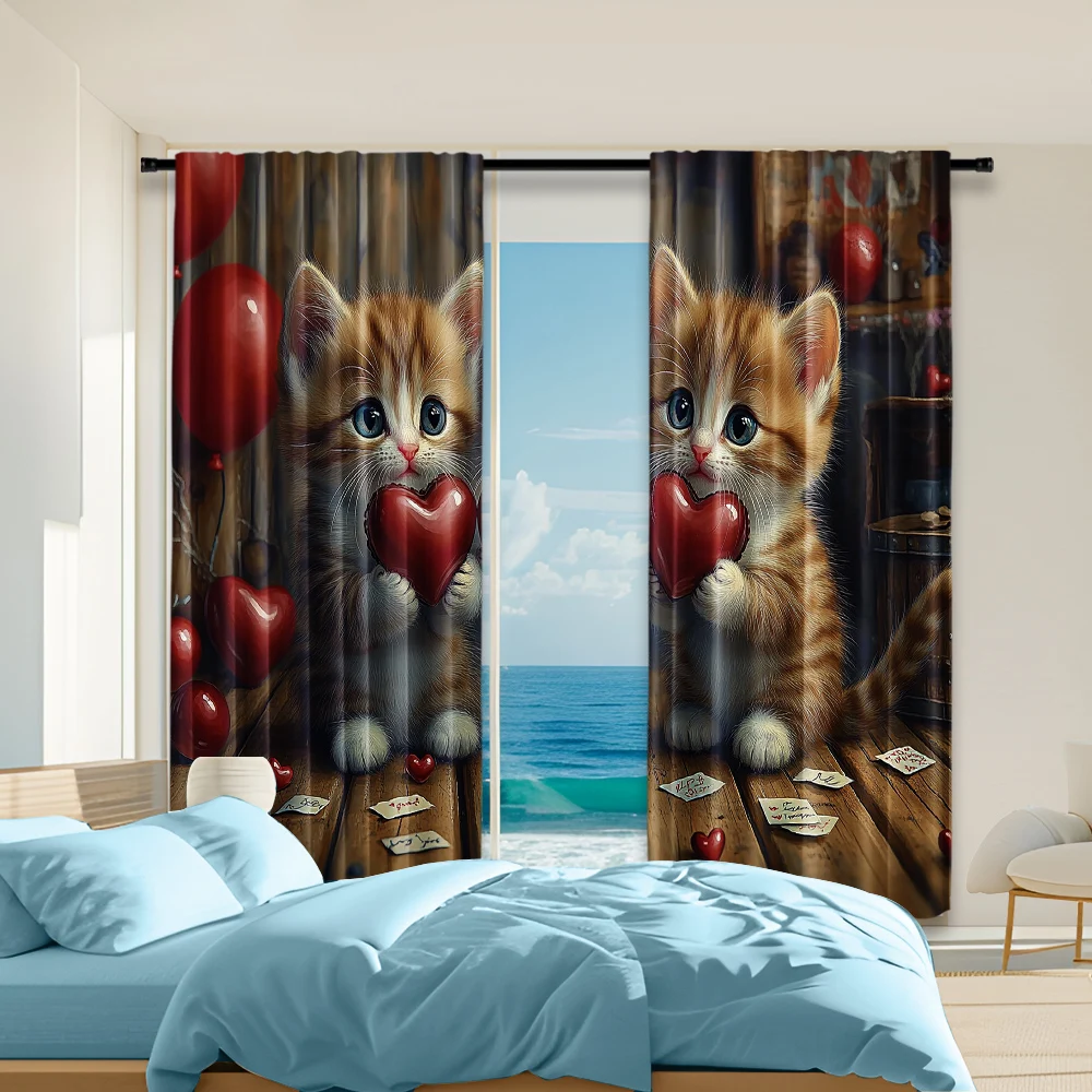 2 pcs, versatile polyester transparent curtains for home decoration Chocolate Kitten for use in bedrooms and living rooms
2 pcs, versatile polyester transparent curtains for home decoration Chocolate Kitten for use in bedrooms and living rooms