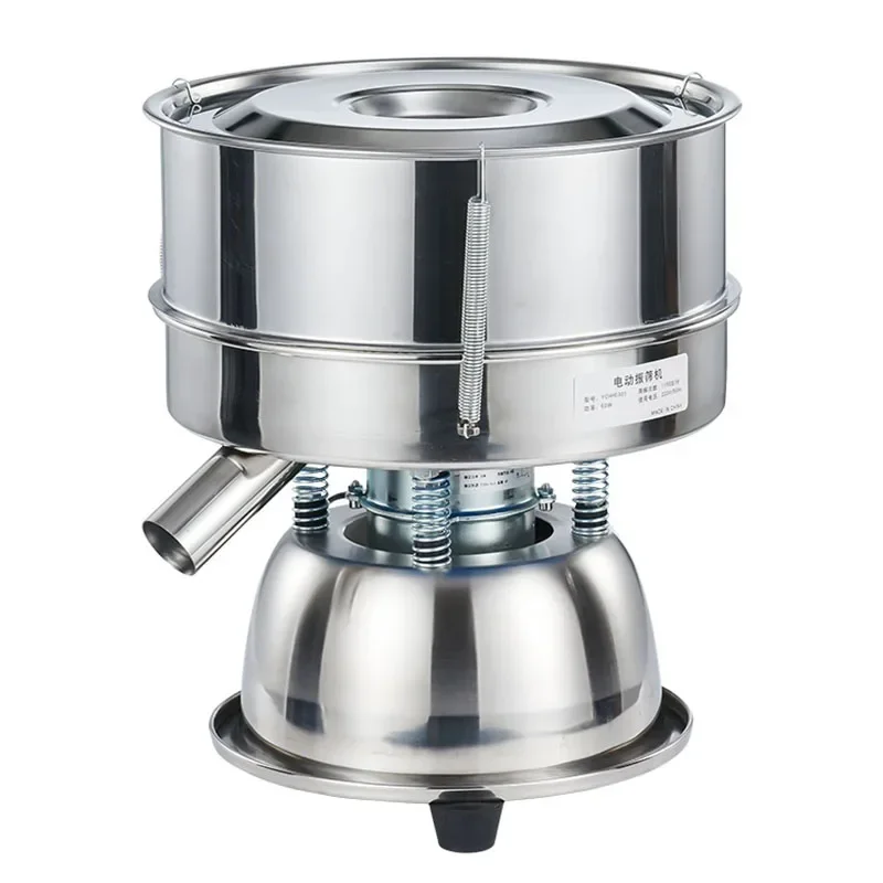 High quality electric vibrating sieve screening sieving stainless steel powder sieving machine mesh optional sieve height 10CM
High quality electric vibrating sieve screening sieving stainless steel powder sieving machine mesh optional sieve height 10CM