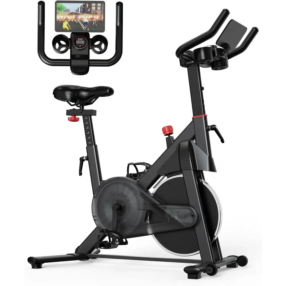Quiet Spin Bike with 300 lbs Capacity, LCD Monitor, and Cup Holder for Home Gym
Quiet Spin Bike with 300 lbs Capacity, LCD Monitor, and Cup Holder for Home Gym