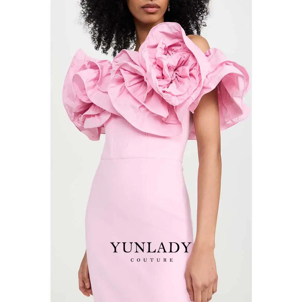 YUNLAN Custom Pink Taffeta One Shoulder 3D Flower Ball Gown Slit Evening Dress Dubai Summer Elegant Party Dress Women 2025 New
YUNLAN Custom Pink Taffeta One Shoulder 3D Flower Ball Gown Slit Evening Dress Dubai Summer Elegant Party Dress Women 2025 New